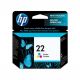 HP C9352AA #22 Colour Ink Cartridge (170 page yield)