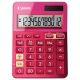 Canon LS123KMPK Dual Power Mini Desktop Calculator - Pink