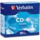 Verbatim CD-R 80 Min Slim Case 10 Pack 52x