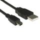 USB 2.0 A Male-Mini B Cable, 1m, Black