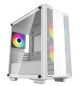 DeepCool CC360 ARGB White Micro-ATX Case 3 Pre-Installed ARGB Fans Liquid Cooling up to 360mm,Tempered Glass Panel,