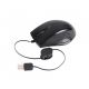 Laser MOUSE-Z600 USB Optical 3D Mouse, Black, Retractable