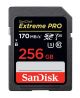 SanDisk 256GB Extreme PRO Memory Card 170MB/s Full HD & 4K UHD Class 30 Speed Shock Proof Temperature Proof Water Proof X-ray Proof Digital Camera