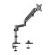 Brateck Single Monitor Pole-Mounted Epic Gas Spring Aluminum Monitor Arm Fit Most 17'-32' Monitors, Up to 9kg per screen VESA 75x75/100x100 Space Grey