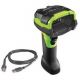 Zebra DS3608-HD Handheld Barcode Scanner - Cable Connectivity - Industrial Green - 1D, 2D - Imager