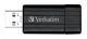 Verbatim Store'n'Go Pinstripe USB Drive 16GB, Slim Retractable Design, Limited Lifetime Warranty (Black)