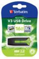 Verbatim 16GB V3 USB3.0 Green Store'n'Go V3; Rectractable USB Storage Drive Memory Stick