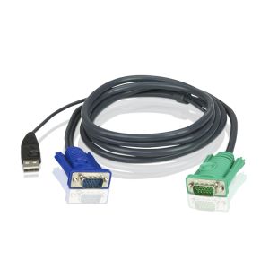 KVM Cable - 1.8m 3in1 VGA, USB Console KVM Cable; HDB-15 Male to SPHD Male