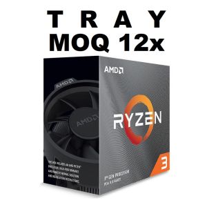 (MOQ 12x If Not Installed On MBs) AMD Ryzen 3 3100 'TRAY', 4 Cores AM4 CPU, 3.6GHz 2MB 65W No Fan MOQ 12 or Ship Install On MB 1YW (AMDCPU) (TRAY-P)