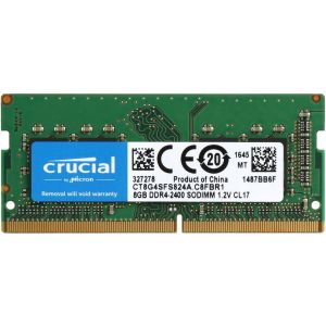 CRUCIAL 8GB DDR4 NOTEBOOK MEMORY, PC4-19200, 2400MHz, LIFE WTY